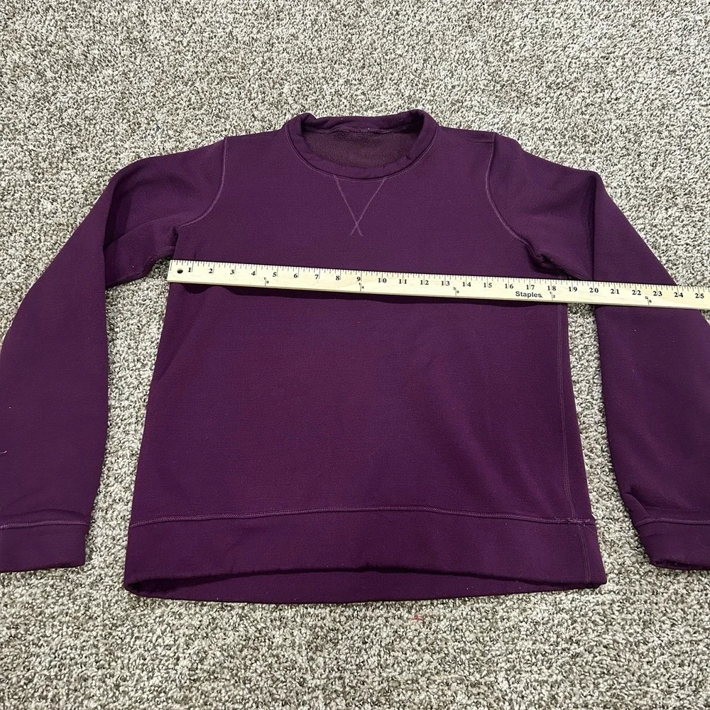 Lululemon Bordeaux Drama Cassis Burgundy Neoprene Fleece Pullover Crew Size 8